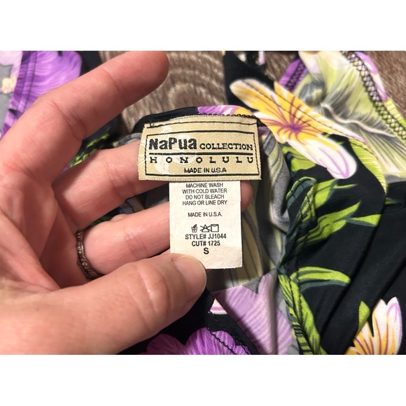 NaPua Collection Honolulu Hawaiian Floral print maxi dress size S - Picture 4 of 5